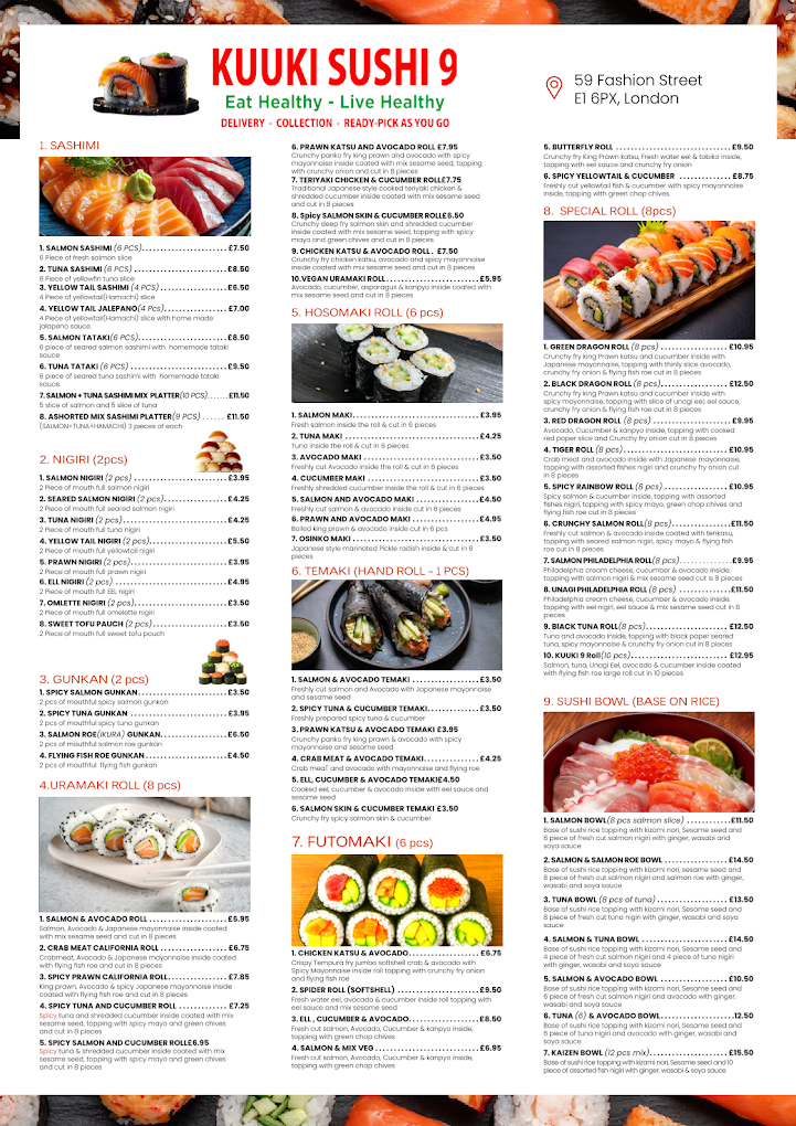 Menu page 1